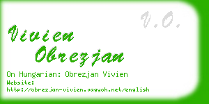 vivien obrezjan business card